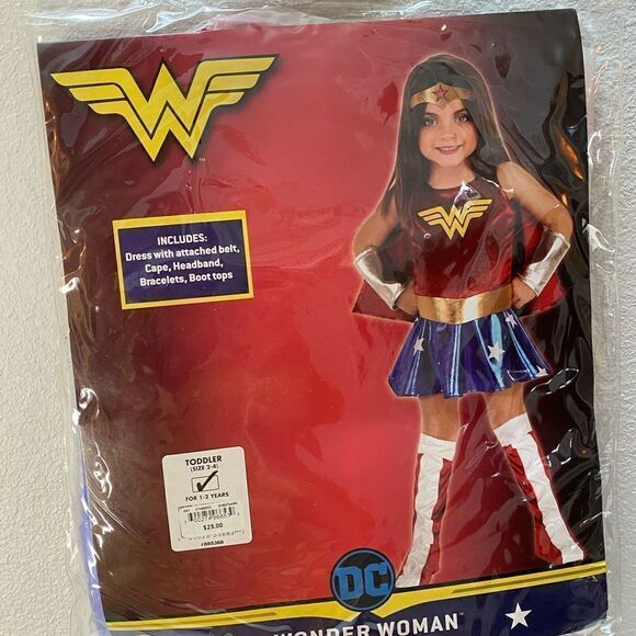 Rubies DC Wonder Woman Halloween Costume Toddler 2-4 for Ages 1 - 2 YEARS - Picture 1 of 4